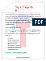 ISSB 5 Days Complete Schedule