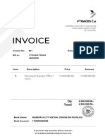 Office rental invoice 001