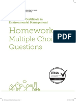 IEMA-Homework Multiple Choice Questions