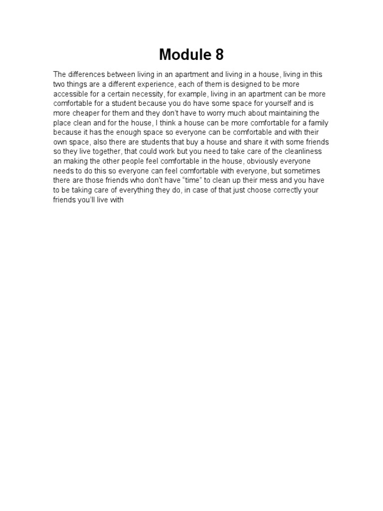 Apartment vs House Pros and Cons of Living Arrangements PDF
