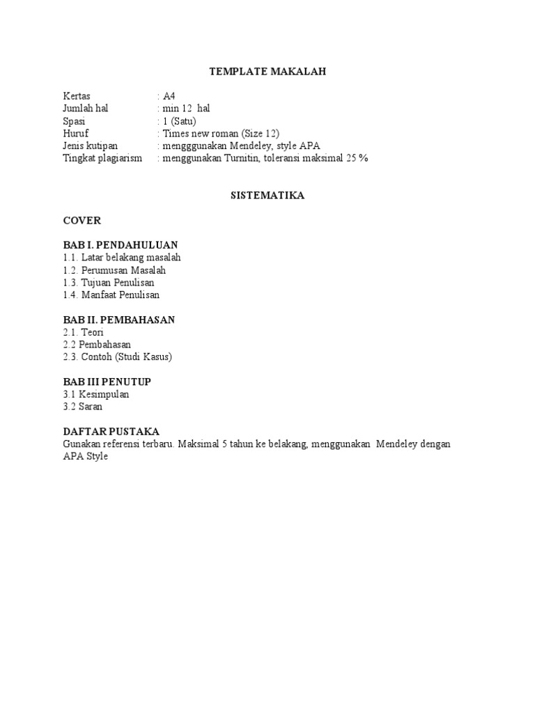 Template Makalah | PDF