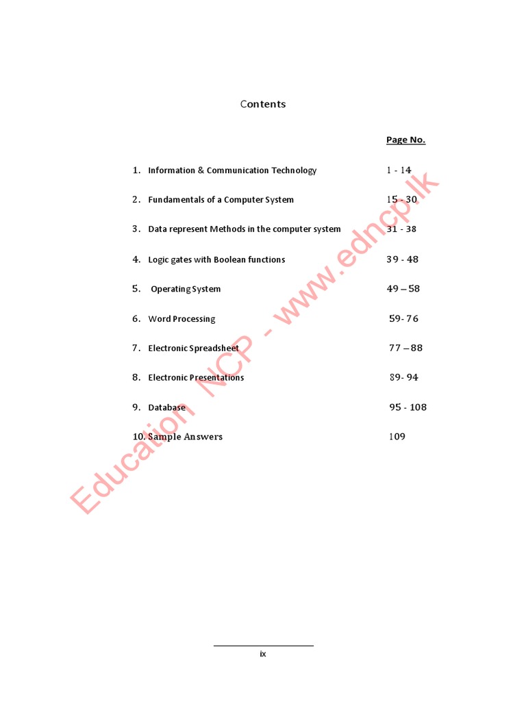 Grade 10 Workbook Pdf Input Output Computer Data Storage