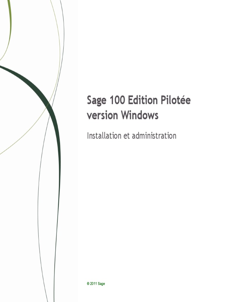 Sage 100 Edition Pilotée Version Windows | PDF | Microsoft SQL Server ...