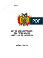 Ley de Administracion Del Persona de Las Ff. Aa.