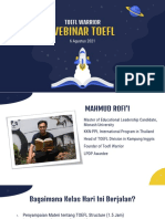 TOEFL WARRIOR WEBINAR TIPS