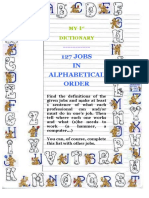127 Jobs in Alphabetical Order and Exercises