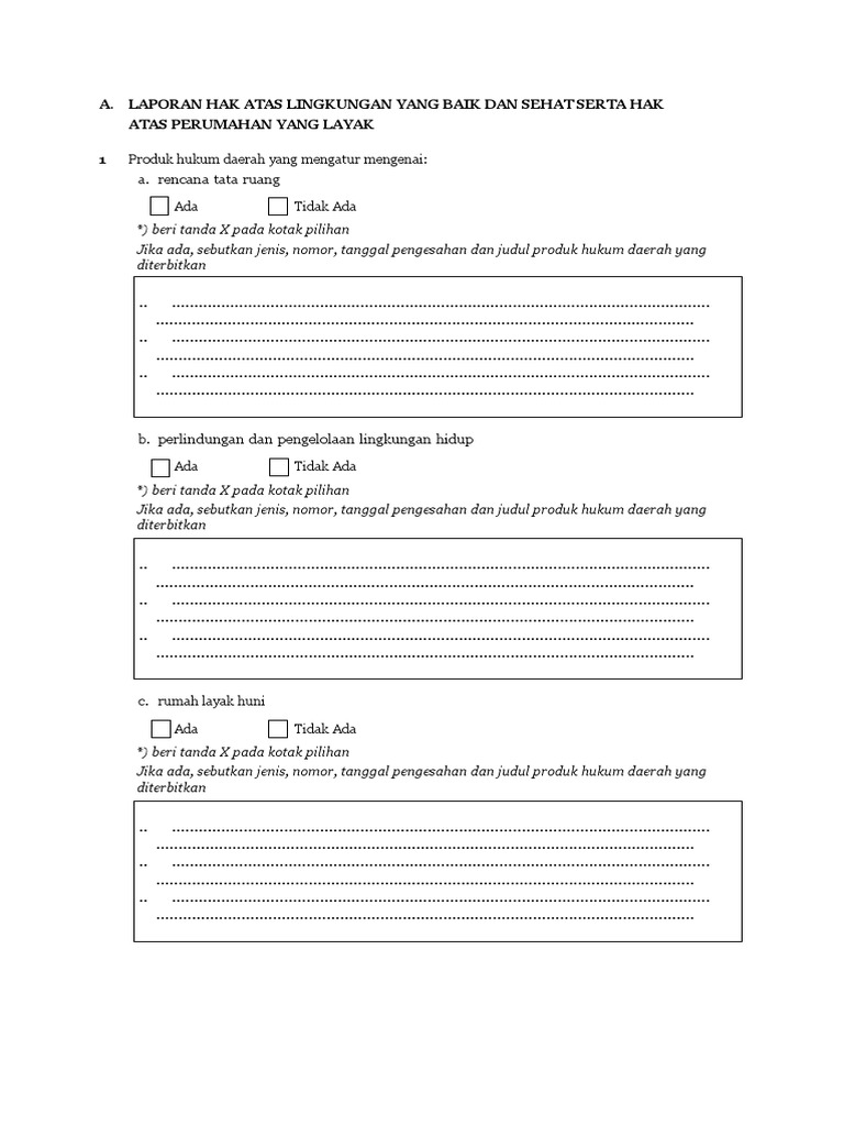 Form KKP HAM 2021 Perkim | PDF