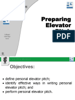 Lesson 3 Personal Elevator Pitch