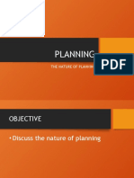 Nature of Planning and Its Characteristics