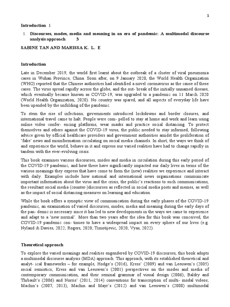 Reading Discourses Modes Media And Meaning Pdf Social Media