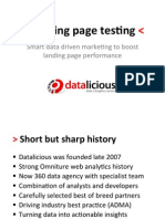Smart Data Driven Marke-Ng To Boost Landing Page Performance