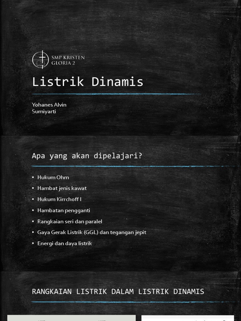 Materi Listrik Dinamis Kelas 9 | PDF | Metode & Bahan Ajar | Teknologi ...