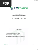 Lecture Lorentz Force Law