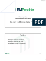 Lecture Energy in Electrostatic Fields