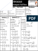 Summary of Vector Calculus For Electromagnetics