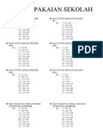 Harga Pakaian Sekolah