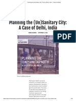 Planning The (Un) Sanitary City - A Case of Delhi, India - Oxford Urbanists