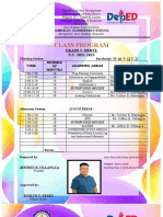 Grade 5 Class Schedule