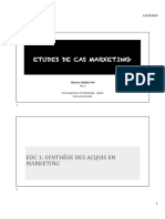 Etudes de Cas Marketing: Edc 1: Synthèse Des Acquis en Marketing