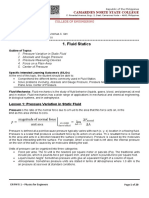 Fluid Mechanics Module on Pressure Variation and Measuring Devices