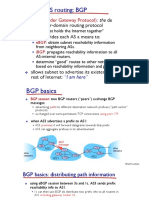 The de Facto Inter-Domain Routing Protocol BGP Provides Each AS A Means To