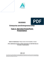 BUS5003D Enterprise and Entrepreneurship (275) Part 2