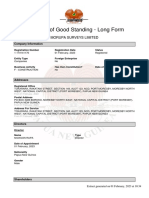 Certificate of Good Standing Local Company - Long Form