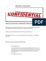 Confidentiality of Information