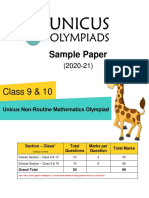 UNRMO Sample Papers For Class 9