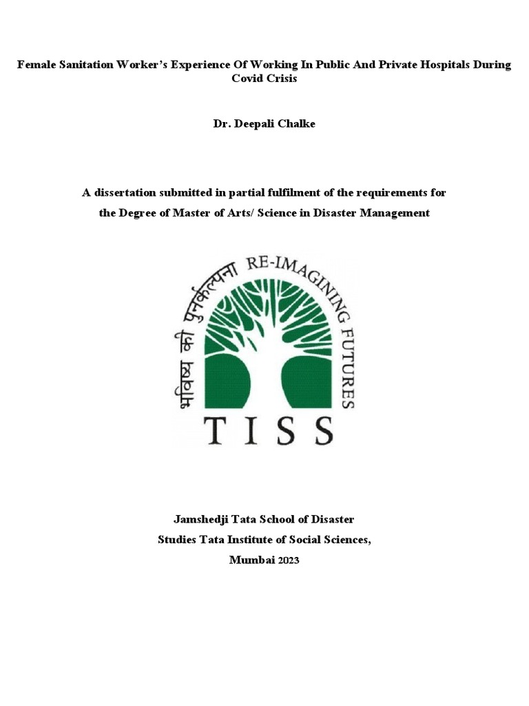 Female Sanitation Worker's Experience of Working in Public and Private  Hospitals During Covid Crisis | PDF | Labour Economics | Nursing, image size:768x1024