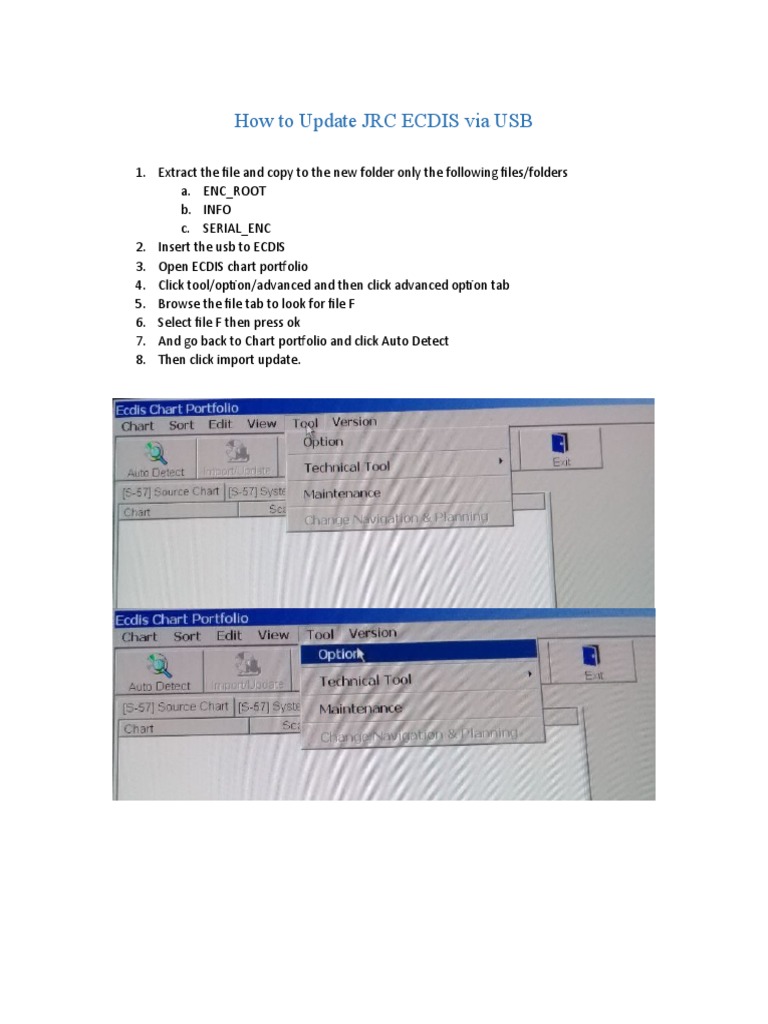 Update Procedure for JRC ECDIS | PDF