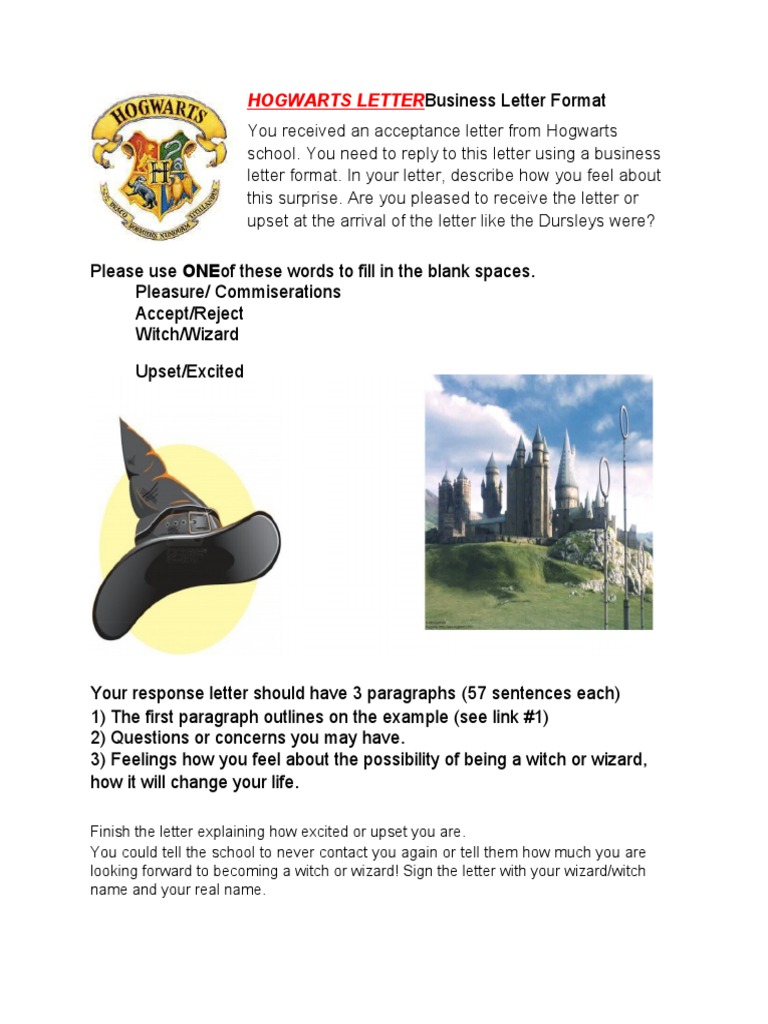 Hogwarts Acceptance Letter Template 05 PDF Witchcraft Magician