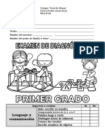 Examen Diagnóstico 1ro