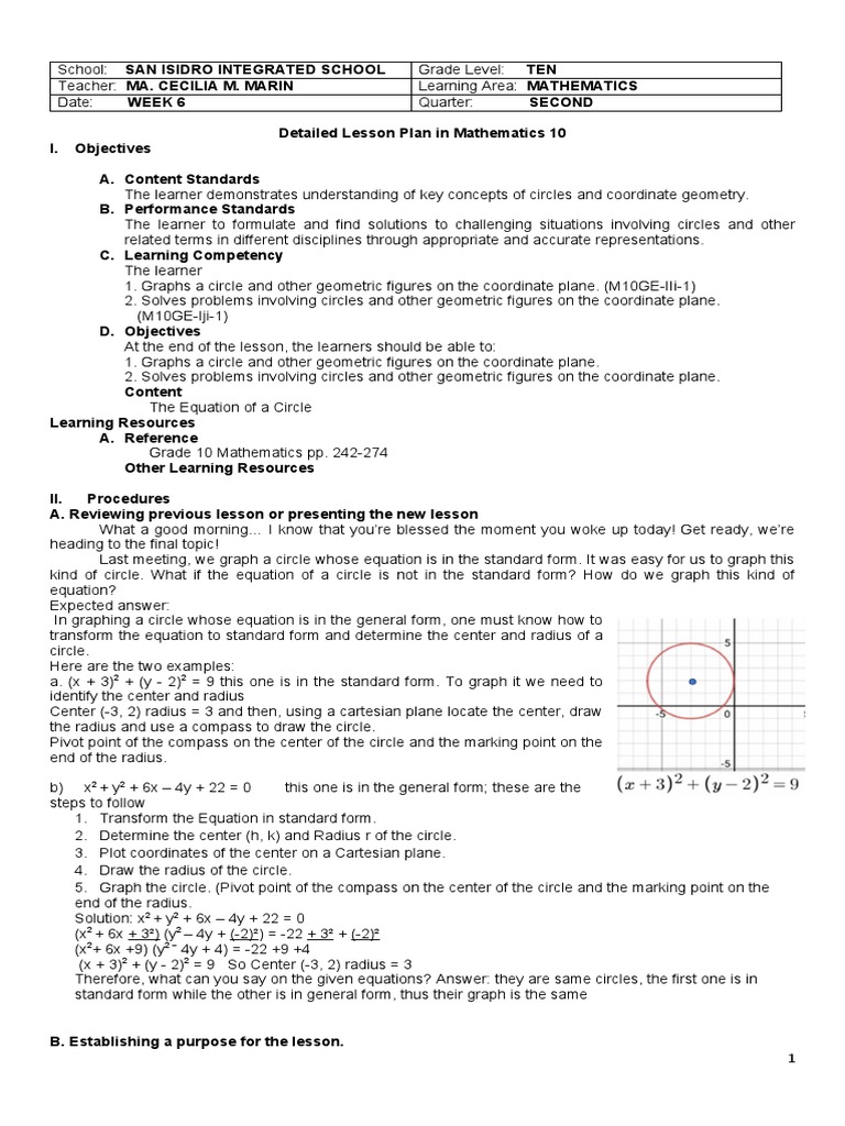 Circle Equations and Graphing Techniques | PDF | Triangle | Rectangle
