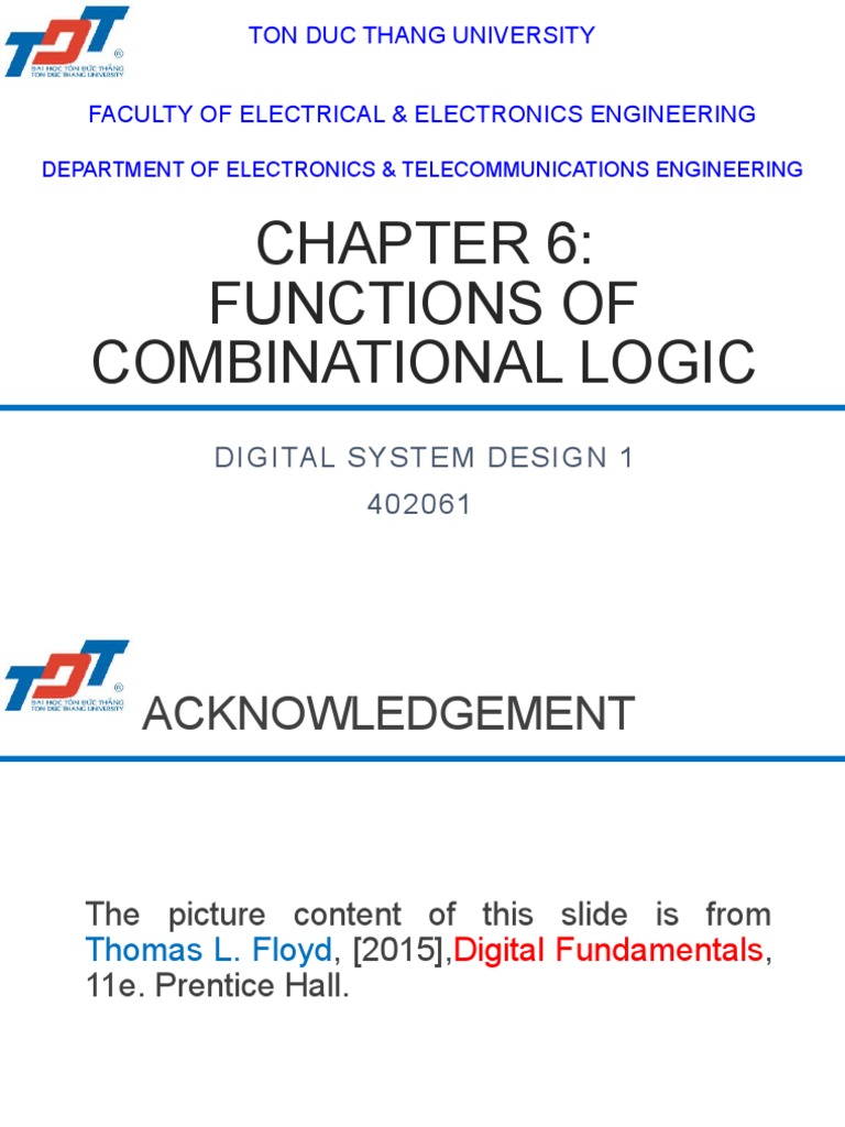 Combinational Logic Functions Overview | PDF | Computer Engineering ...