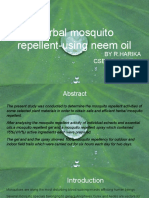 Herbal Mosquito Repellent-Using Neem Oil: by R.Harika Csbs B Section