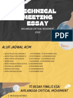 Technical Meeting Essay: Airlangga Critical Movement 2022