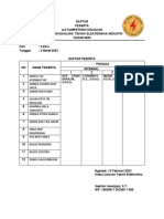 DAFTAR Peserta Ujian Tei