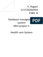 CSBS Mini Project 1 - Health Care ER Diagram