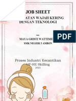 Job Sheet Perawatan Wajah Kering DG Teknologi