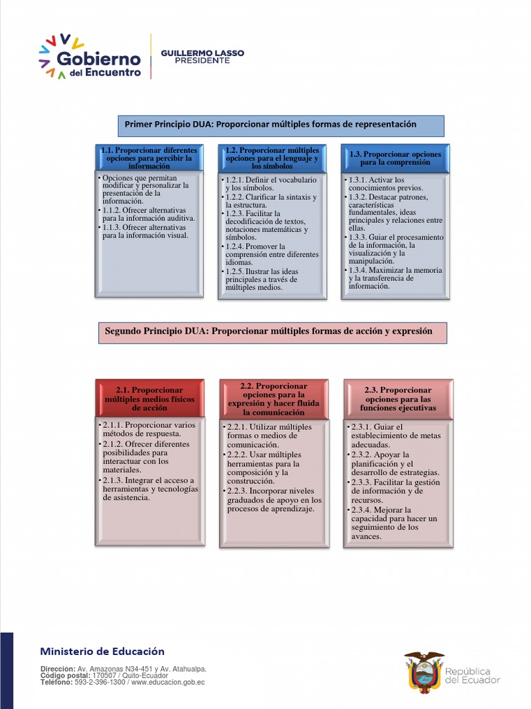 Principios del DUA en Educación | PDF | Maestros | Plan de estudios