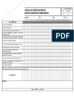 Checklist diário de gerador de energia de emergência