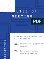 Minutes of Meeting