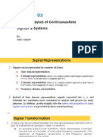 Fourier Analysis Lecture on Continuous Signals