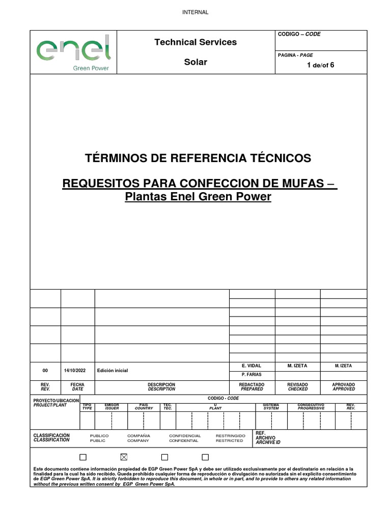 Parte 2 - Anexo 2. TDR CONFECCION DE MUFAS | PDF | Materiales ...