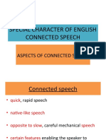 Lecture 10 - Special Character of English Connected Speech