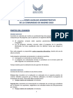 Indice Temario Oposiciones Auxiliar Administrativo Madrid 2022