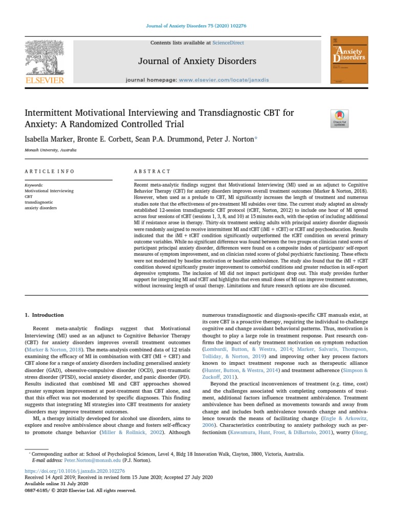 Mi + CBT | PDF | Cognitive Behavioral Therapy | Mental Disorder