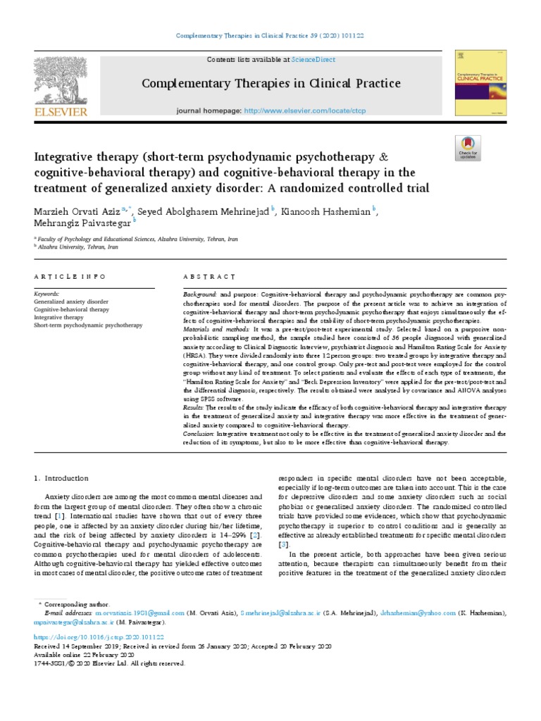 PP + CBT | PDF | Psychotherapy | Cognitive Behavioral Therapy