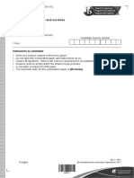 Environmental Systems and Societies Standard Level Paper 1: Instructions To Candidates